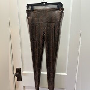XL SPANX Brown Animal Print Leggings